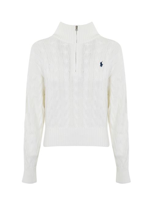 Maglia intrecciata in cotone con zip POLO RALPH LAUREN | 211963467001